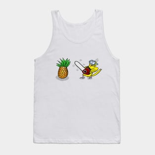 Never Half Ass Anything - Funny Budgie Art Tank Top